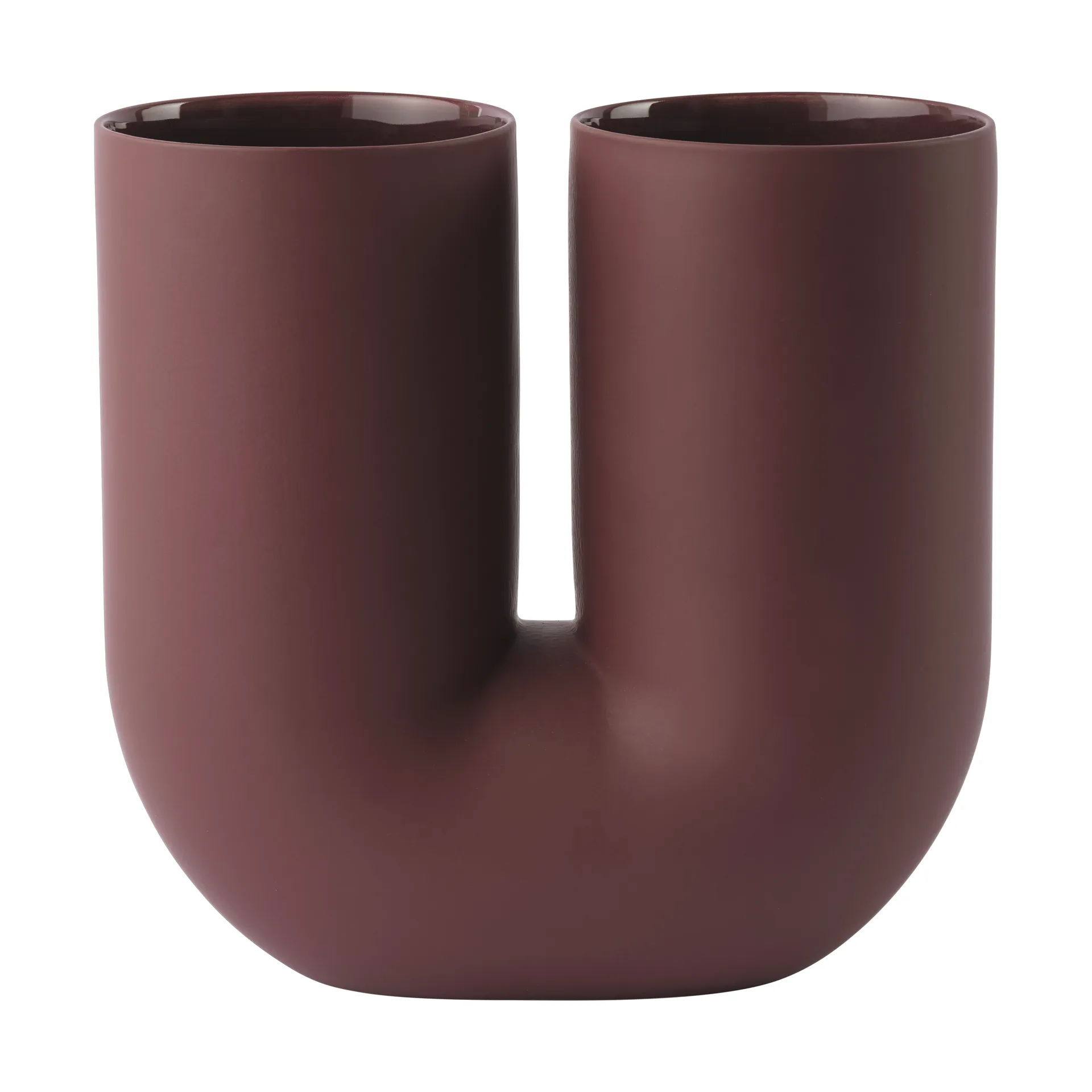 Kink vase 26 cm, Deep red Muuto