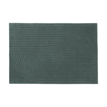 Relevo Rug Quattro uldtæppe - Dark green, 170x240 cm - Muuto