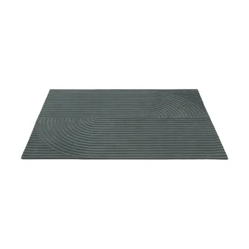 Relevo Rug Quattro uldtæppe - Dark green, 170x240 cm - Muuto