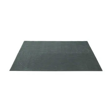 Relevo Rug Quattro uldtæppe - Dark green, 200x300 cm - Muuto