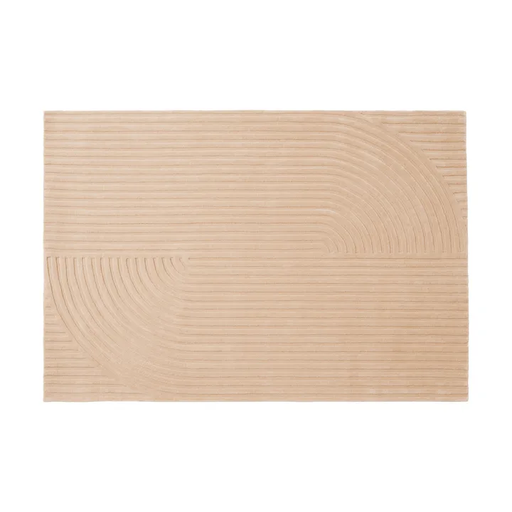 Relevo Rug Quattro uldtæppe - Light rose, 170x240 cm - Muuto