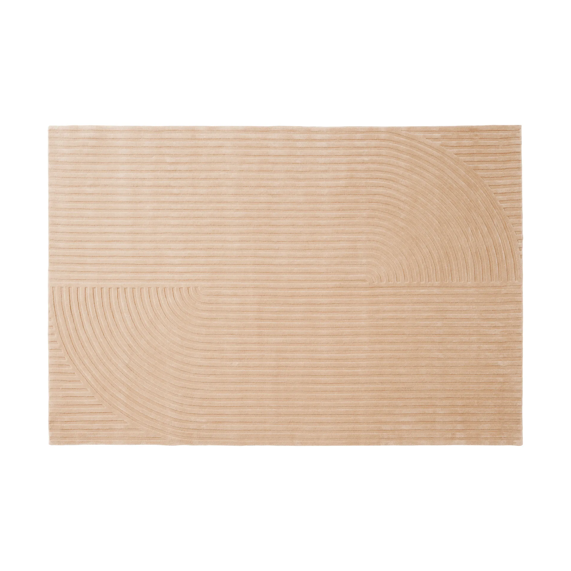 Relevo Rug Quattro uldtæppe, Light rose, 200x300 cm Muuto