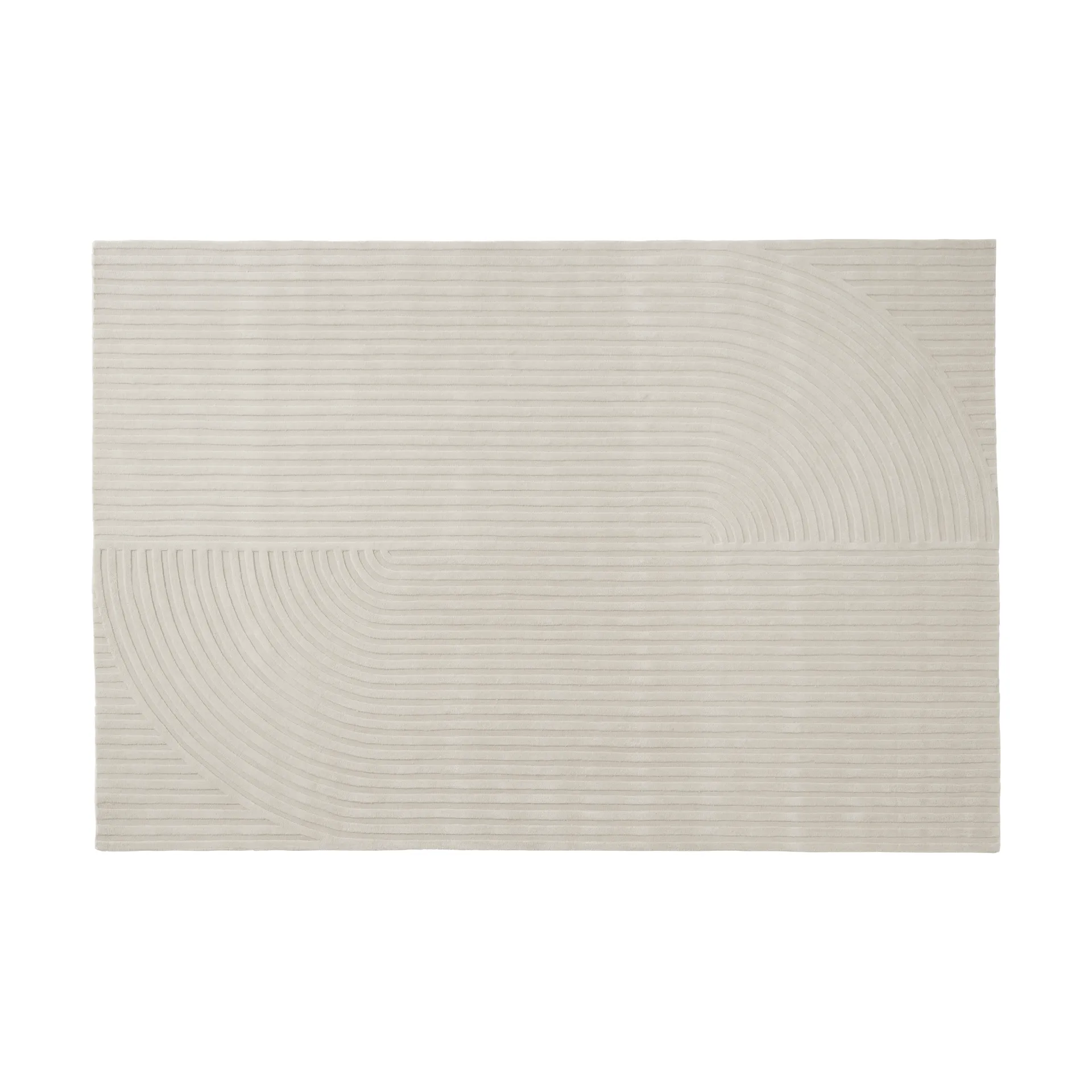 Relevo Rug Quattro uldtæppe, Off white, 200x300 cm Muuto