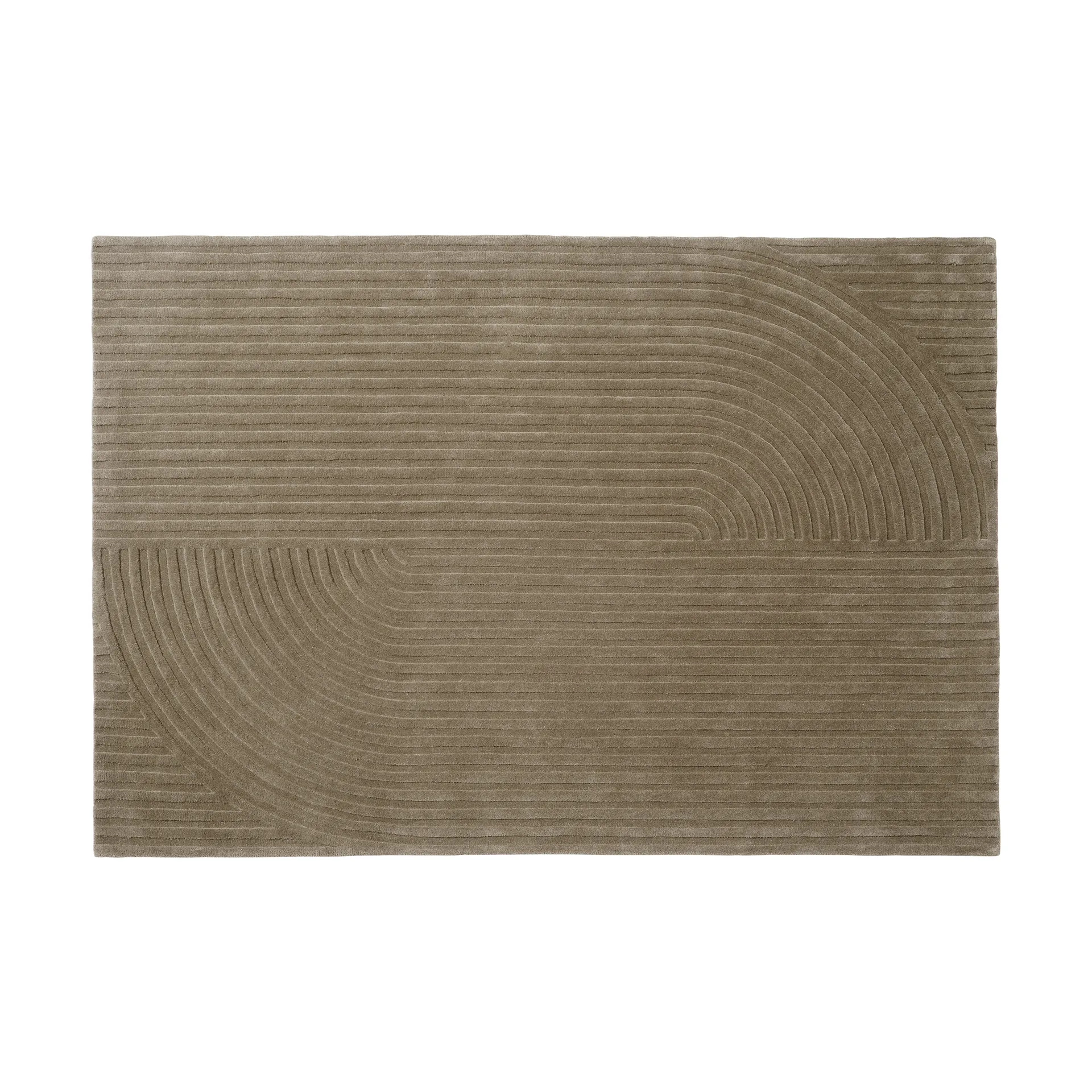 Relevo Rug Quattro uldtæppe, Taupe, 170x240 cm Muuto