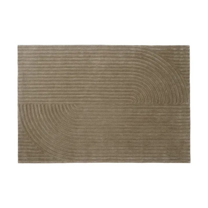 Relevo Rug Quattro uldtæppe - Taupe, 170x240 cm - Muuto