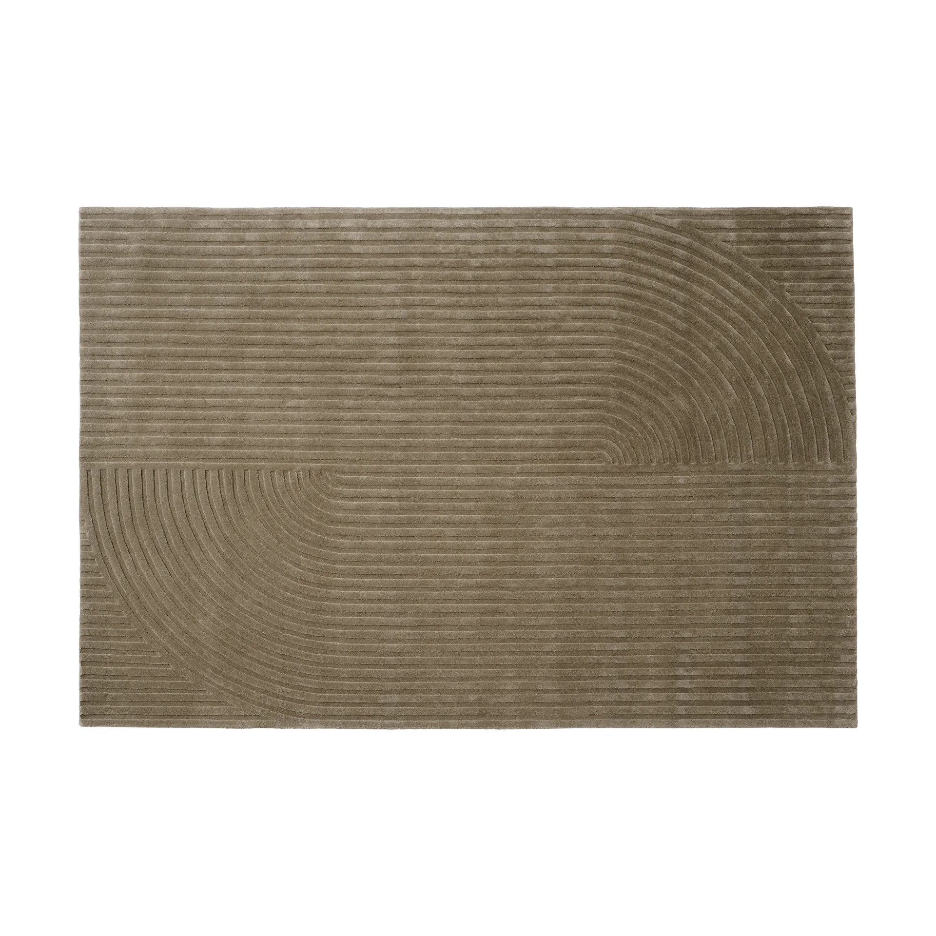 Relevo Rug Quattro uldtæppe, Taupe, 200x300 cm Muuto