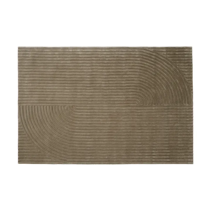 Relevo Rug Quattro uldtæppe - Taupe, 200x300 cm - Muuto