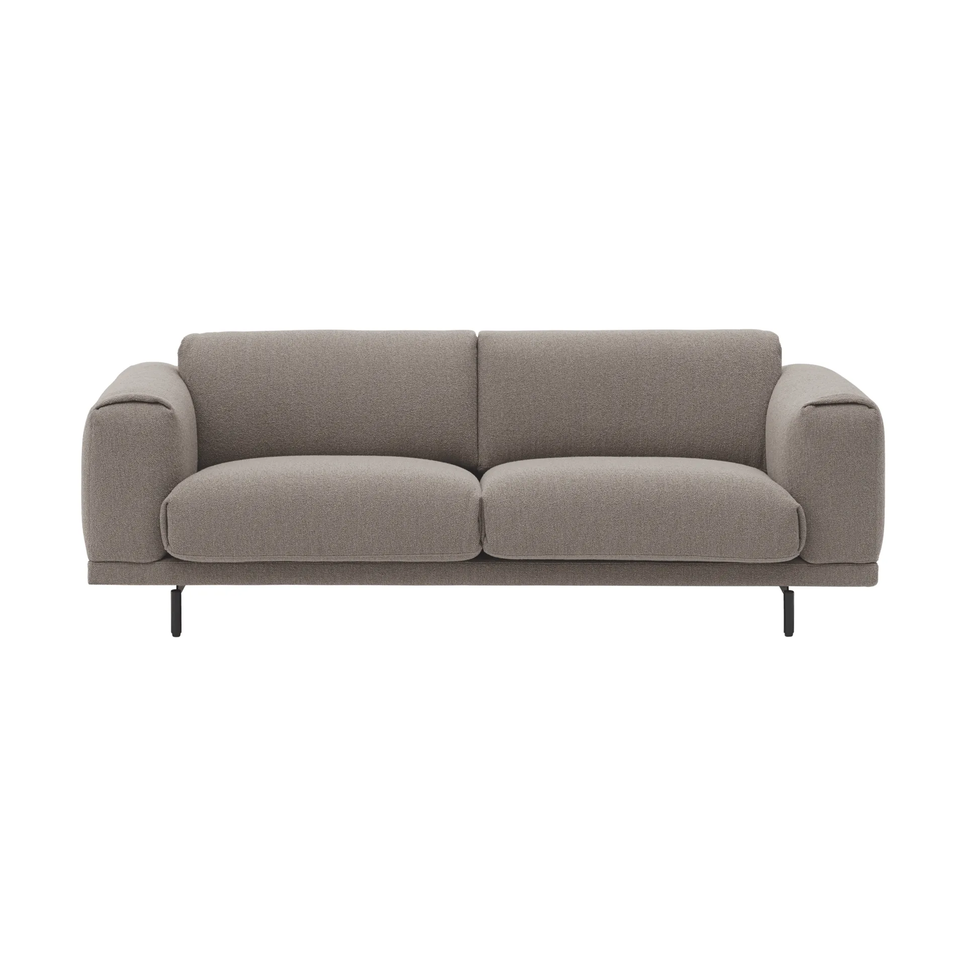 Rest sofa, 3-personers, Hearth 6 grey-sorte ben Muuto