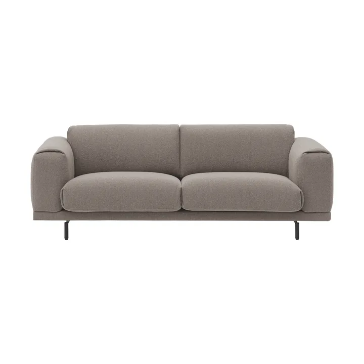 Rest sofa - 3-personers, Hearth 6 grey-sorte ben - Muuto