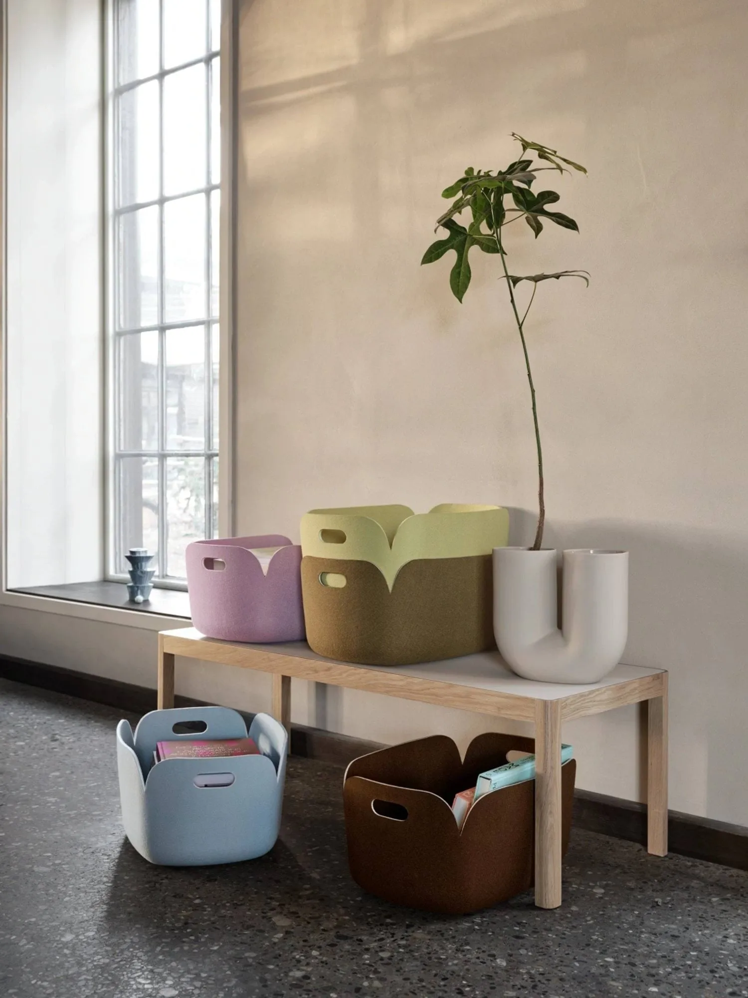 Restore opbevaringskurv, Sand Muuto