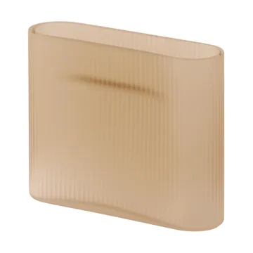 Ridge vase matteret glas 16,5 cm - Light orange - Muuto