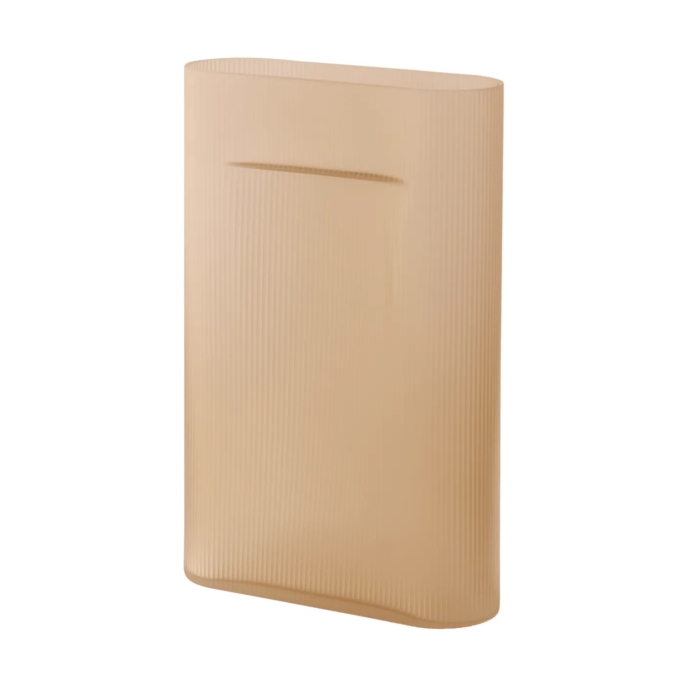 Ridge vase matteret glas 48,5 cm, Light orange Muuto