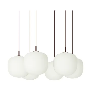 Rime Pendant Cluster 6 pendellampe - Dyb rød, Ø25 cm - Muuto