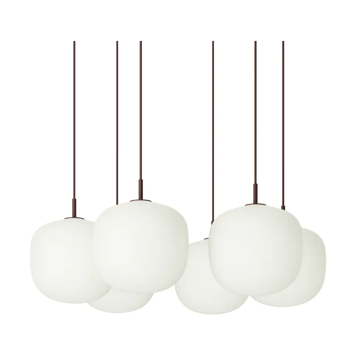 Rime Pendant Cluster 6 pendellampe - Dyb rød, Ø25 cm - Muuto