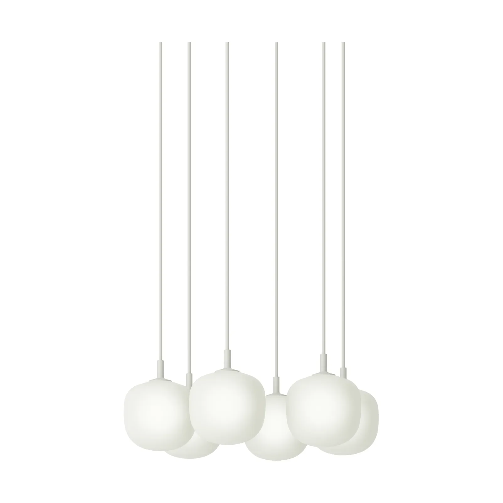 Rime Pendant Cluster 6 pendellampe, Hvid, Ø12 cm Muuto
