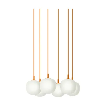 Rime Pendant Cluster 6 pendellampe - Orange, Ø12 cm - Muuto