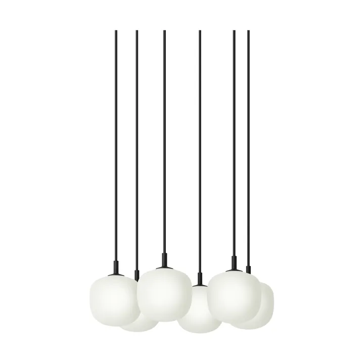 Rime Pendant Cluster 6 pendellampe - Sort, Ø12 cm - Muuto