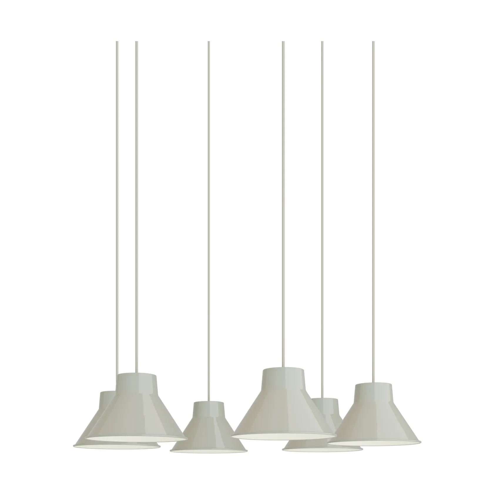 Top Pendant Cluster 6 pendel lampе, Grå, Ø21 cm Muuto