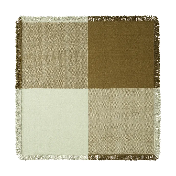 Verso uldtæppe - Bleg grøn-varm brun, 258x258 cm - Muuto