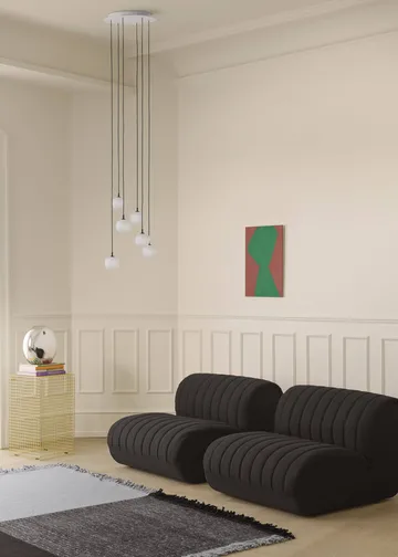 Verso uldtæppe - Cool grey-mørkebrun, 258x258 cm - Muuto