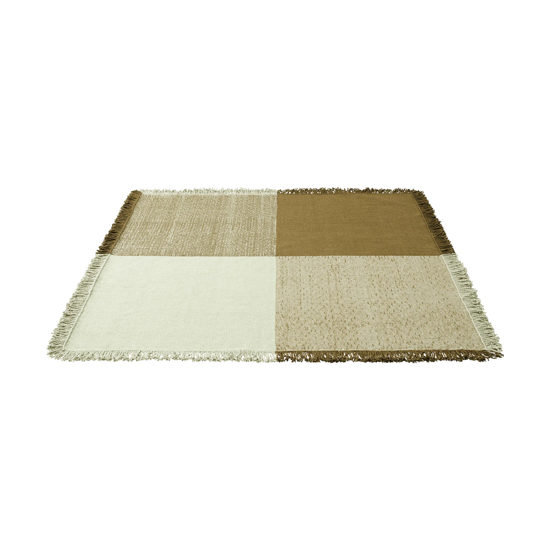 Verso uldtæppe, Pale green-warm brown, 258x258 cm Muuto