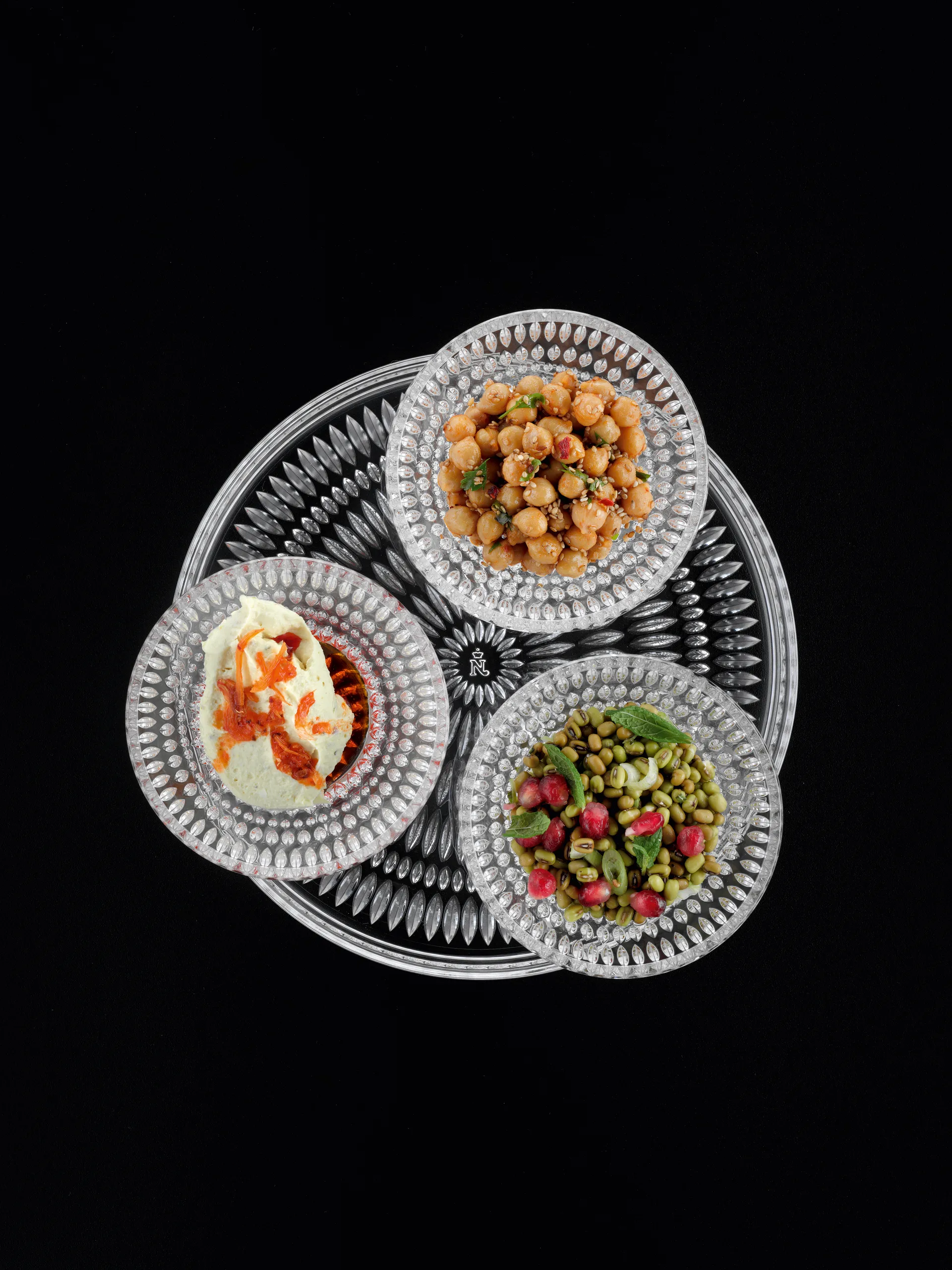 Ethno serveringssæt, Krystalglas, 4 dele Nachtmann