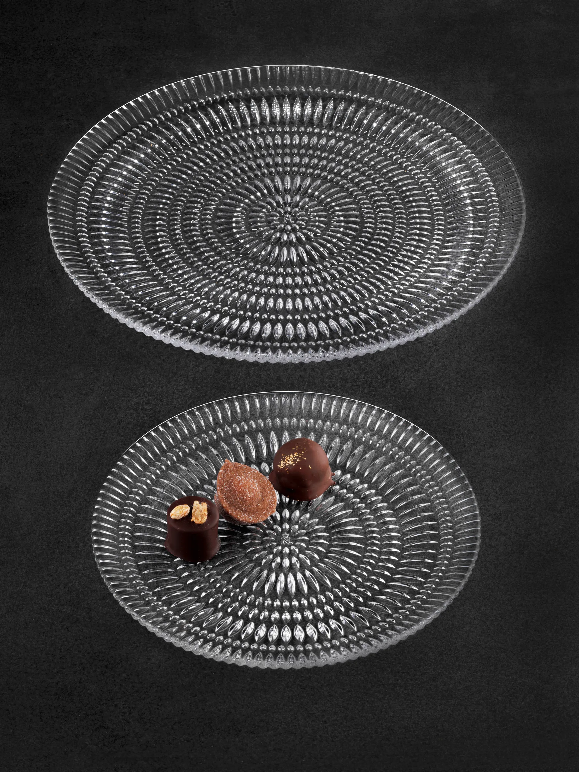 Ethno tallerken, 2-pak, krystalglas, Ø32 cm Nachtmann