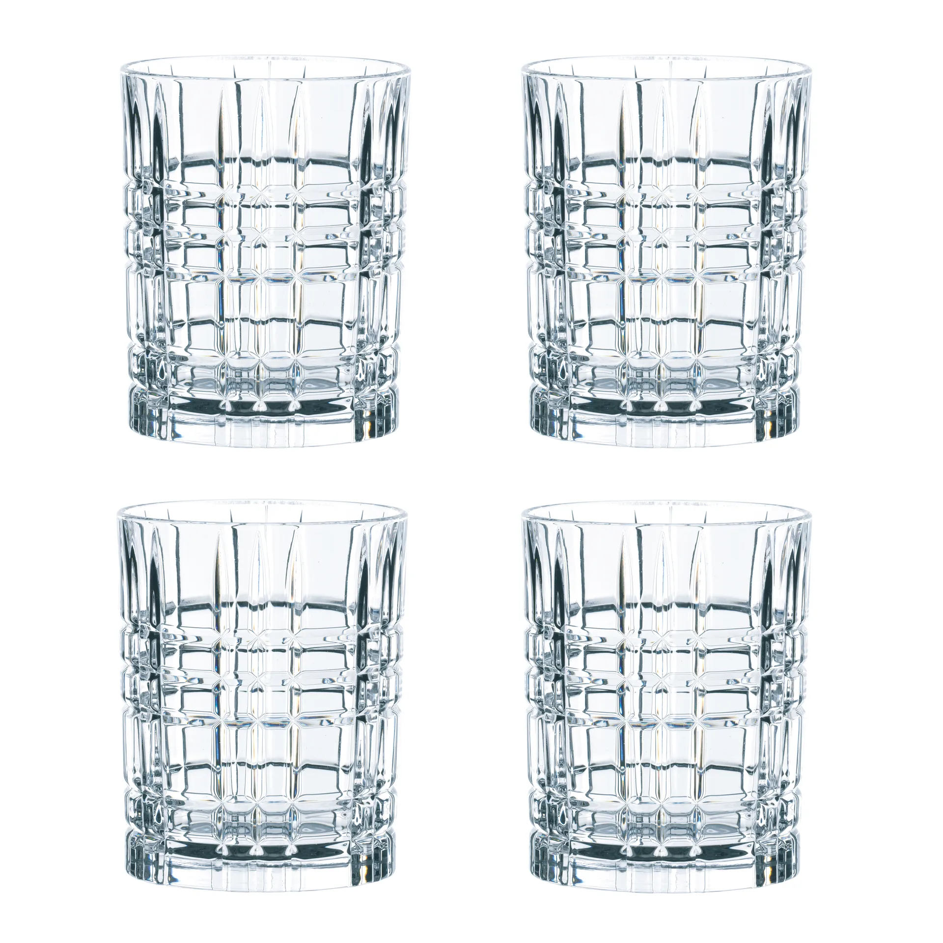 Square whiskyglas – 34 cl – 4 stk., 34 cl Nachtmann