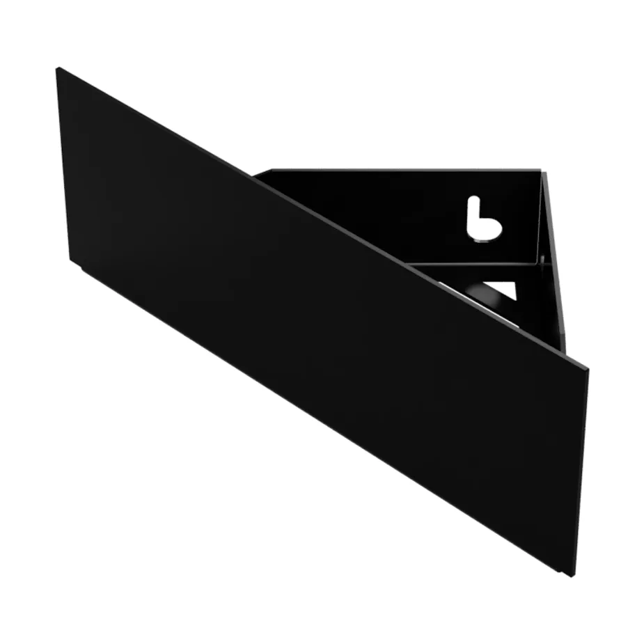Nichba brusehylde, Black, hjørne Nichba