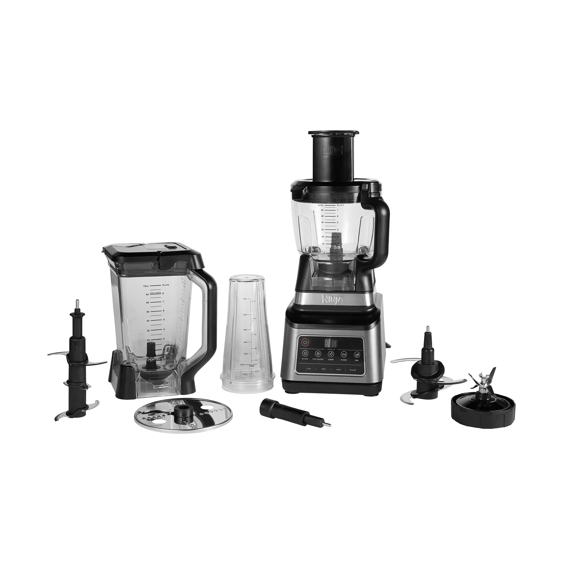 Ninja BN800 3-i-1 køkkenmaskine & blender med Auto-iQ, Sort Ninja