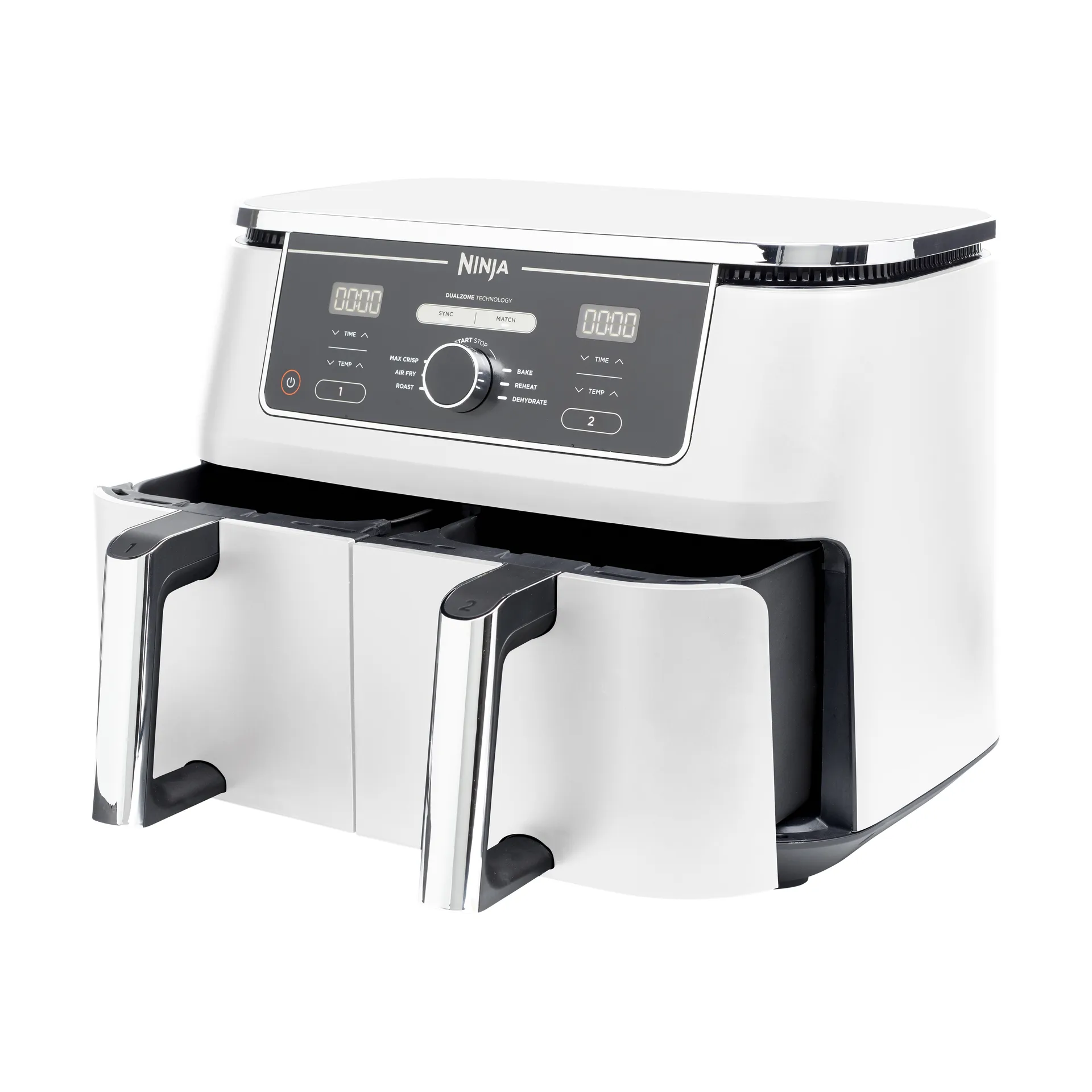 Ninja Foodi Air Fryer AF400EU Max Dual Zone 9,5 L, White Ninja