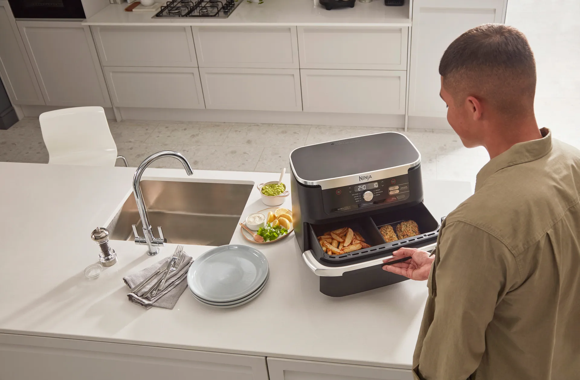 Ninja Foodi Air Fryer AF500EU FlexDrawer 10,4 l, Sort Ninja