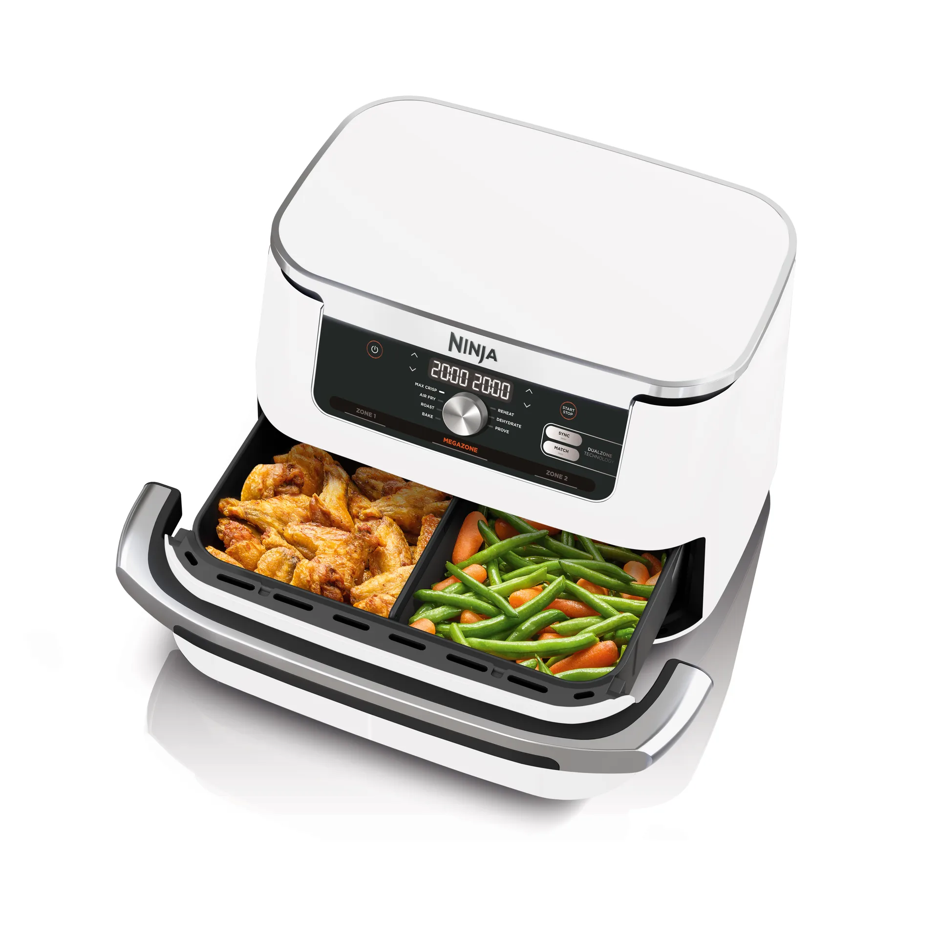 Ninja Foodi Air Fryer AF500EUWH FlexDrawer 10,4 l, White Ninja