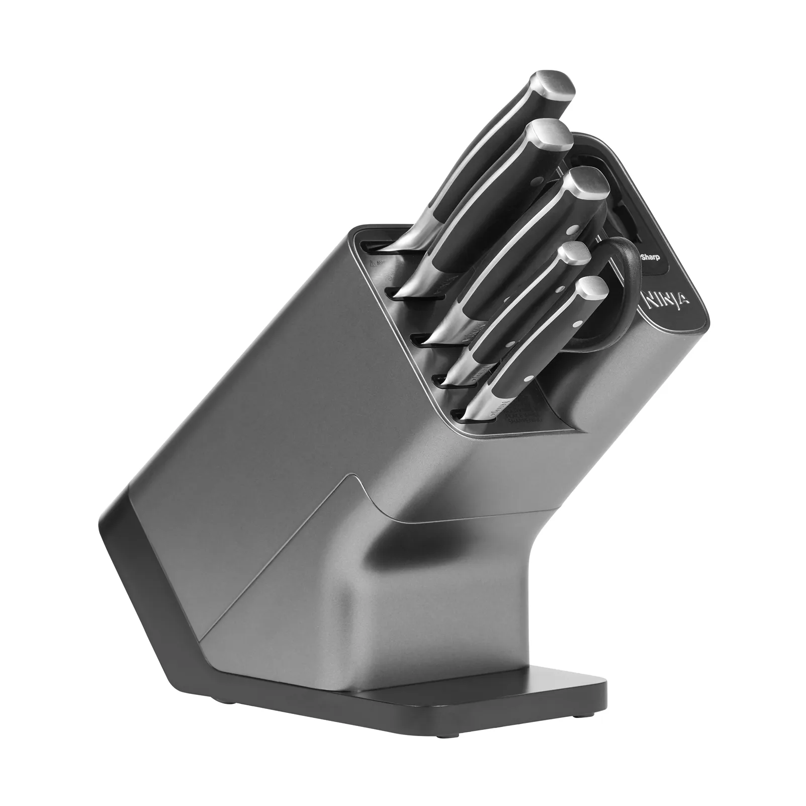 Ninja Foodi K32006 knivsæt med knivblok & indbygget knivsliber, Rustfrit stål Ninja