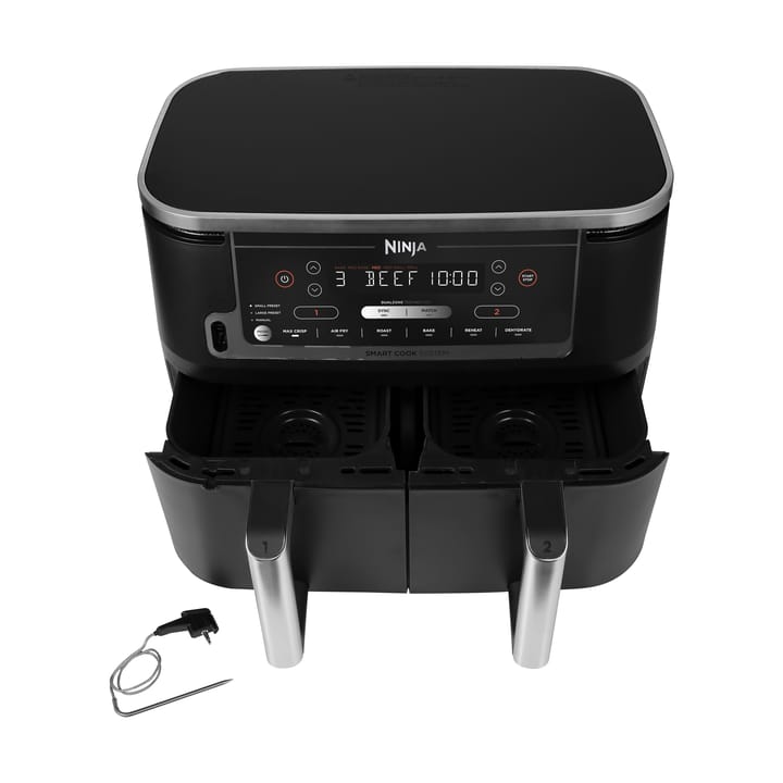 Ninja Foodi Max AF451 Airfryer Dual Zone med termometer 9,5 L, Sort Ninja
