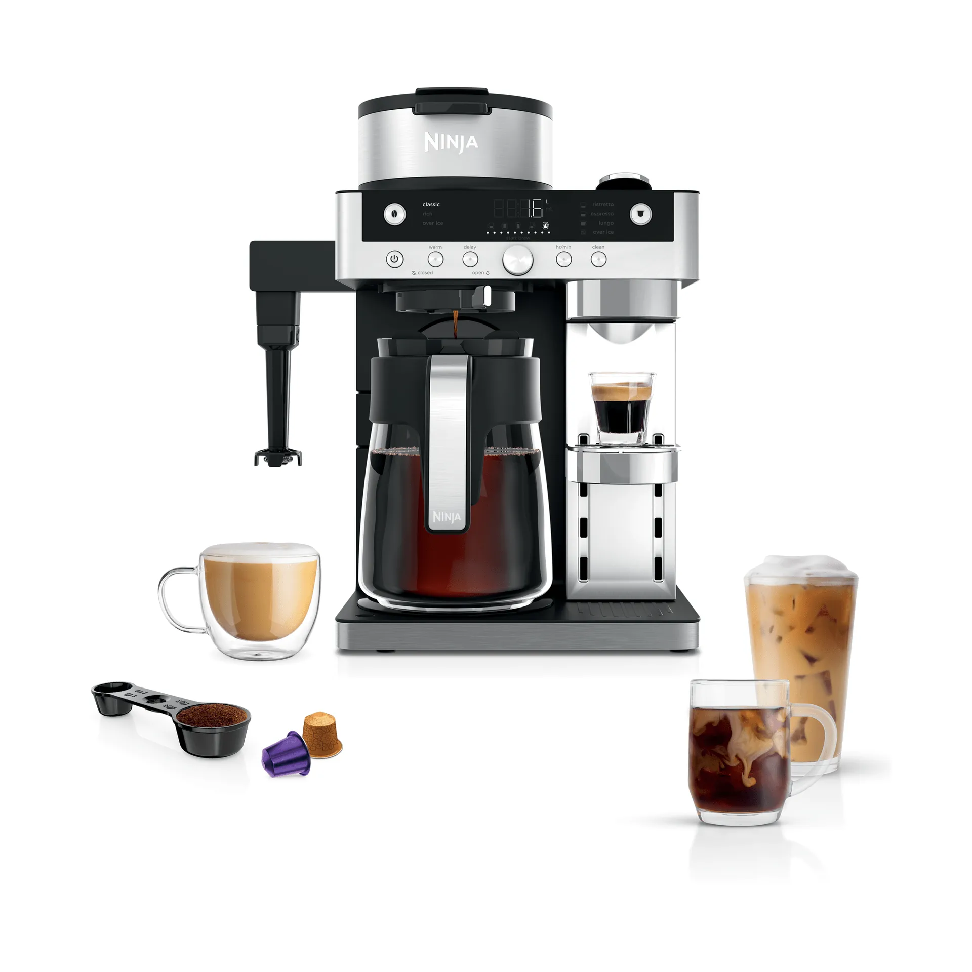 Ninja Prestige Dualbrew automatisk espressomaskine, Black Ninja
