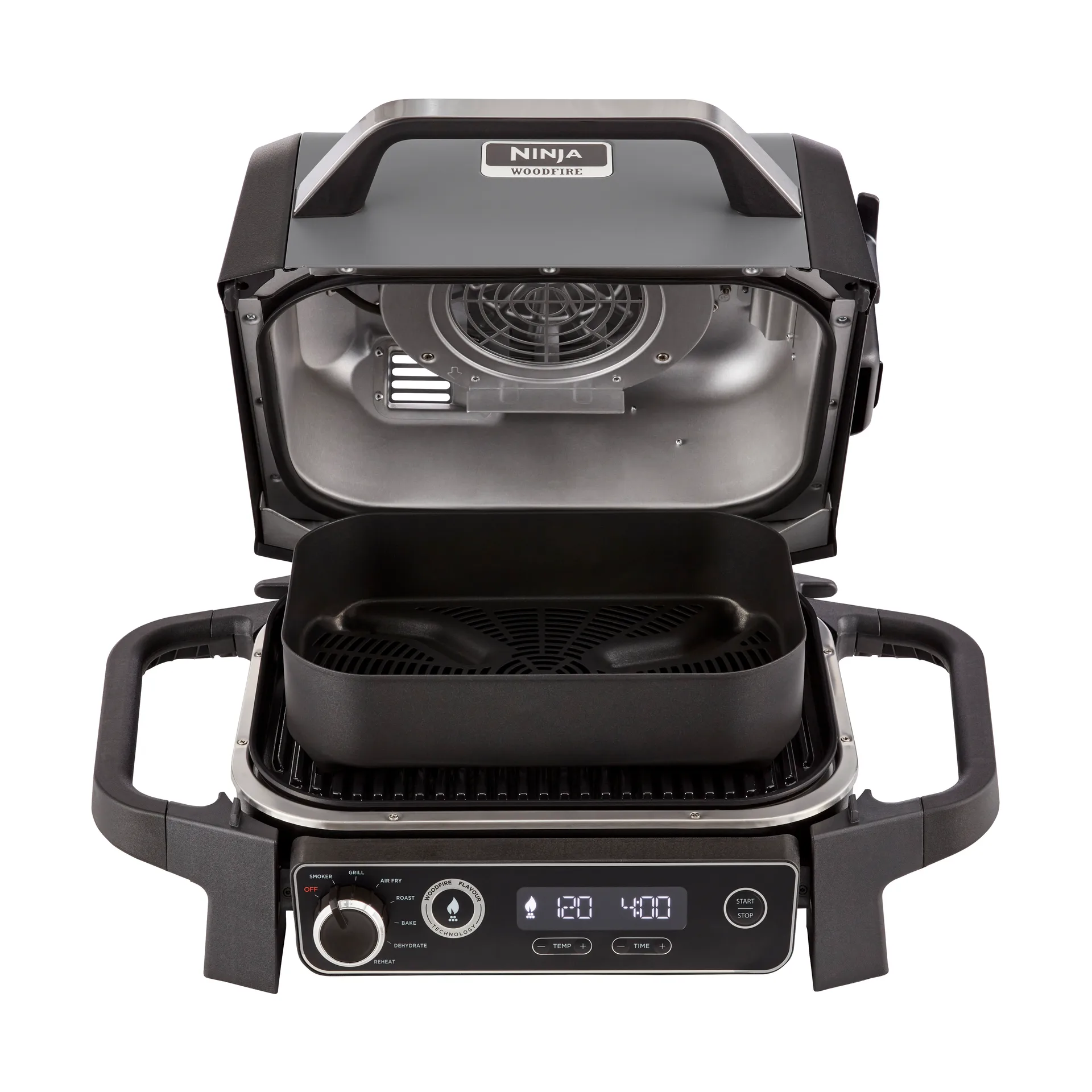 Ninja Woodfire OG701 7-i-1 elgrill 46x46 cm, Sort Ninja