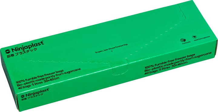 Fryseposer bioplast 5 l 40-pak, Grøn Ninjaplast