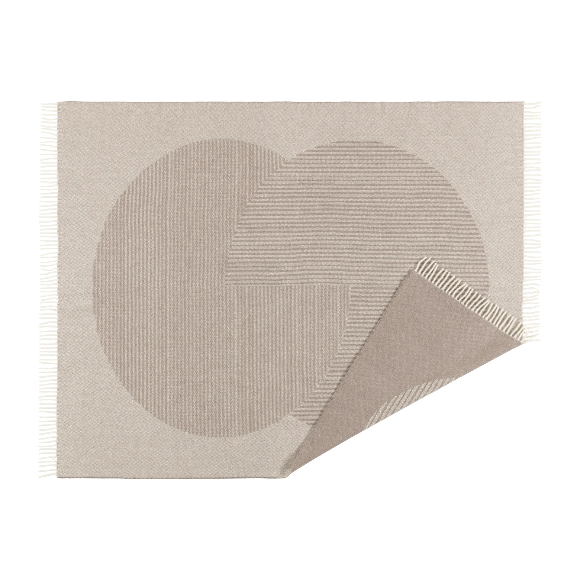 Circles uldplaid 130x185 cm
, Beige NJRD