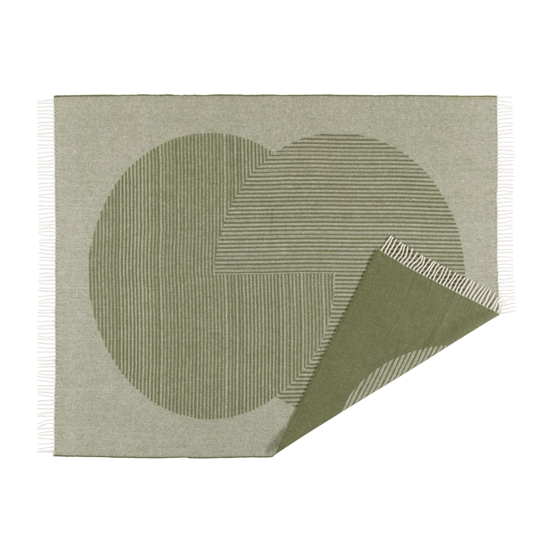 Circles uldplaid 130x185 cm
, Grøn NJRD