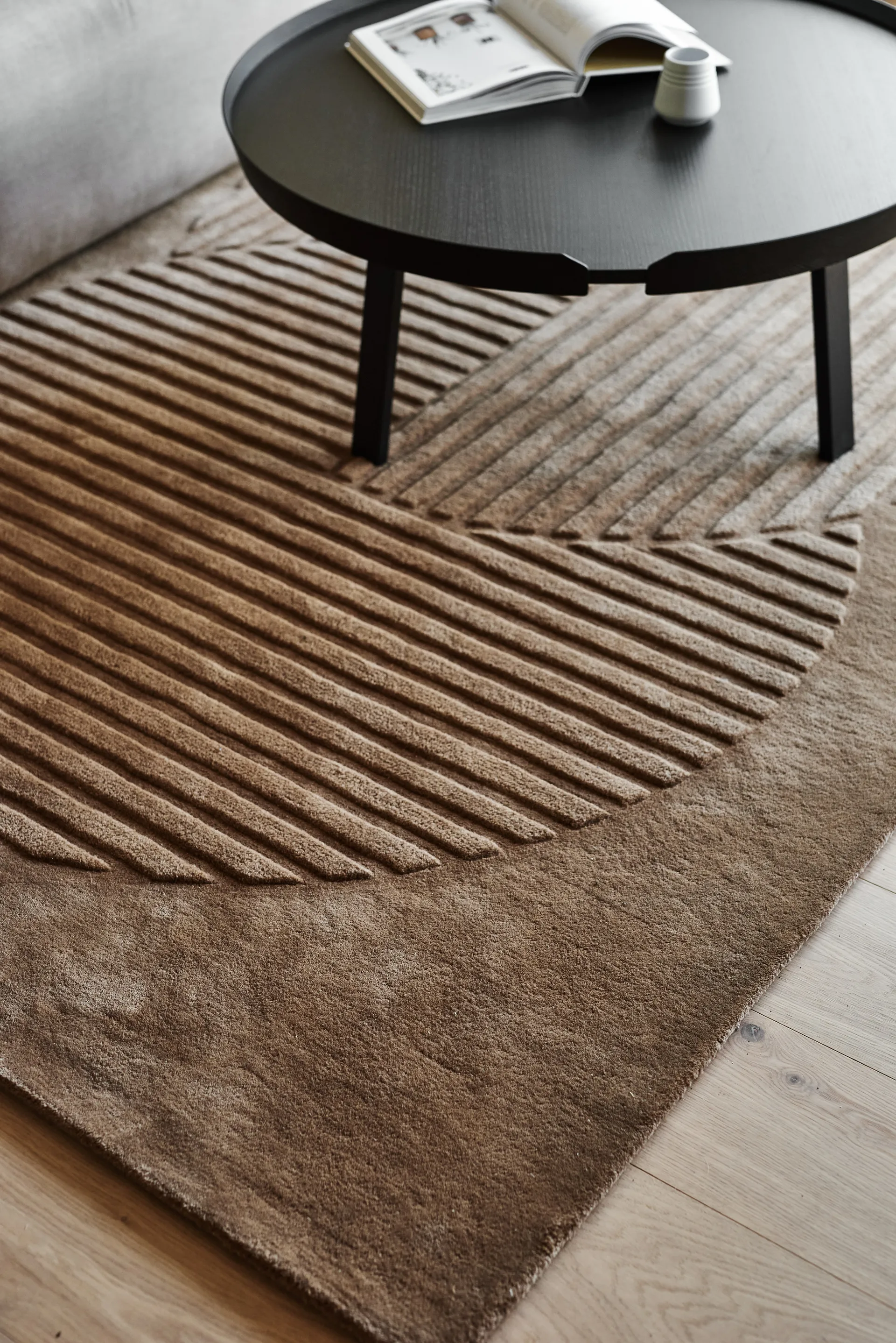 Levels Circles uldtæppe, Beige, 170x240 cm NJRD