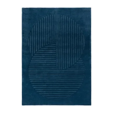 Levels Circles uldtæppe - Blå, 170x240 cm - NJRD