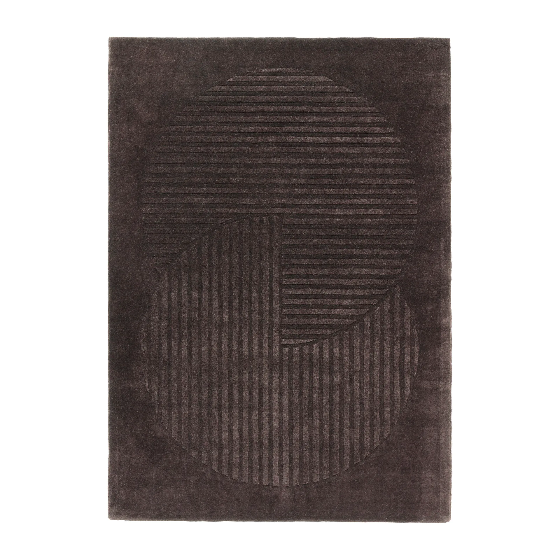 Levels Circles uldtæppe, Brun, 170x240 cm NJRD