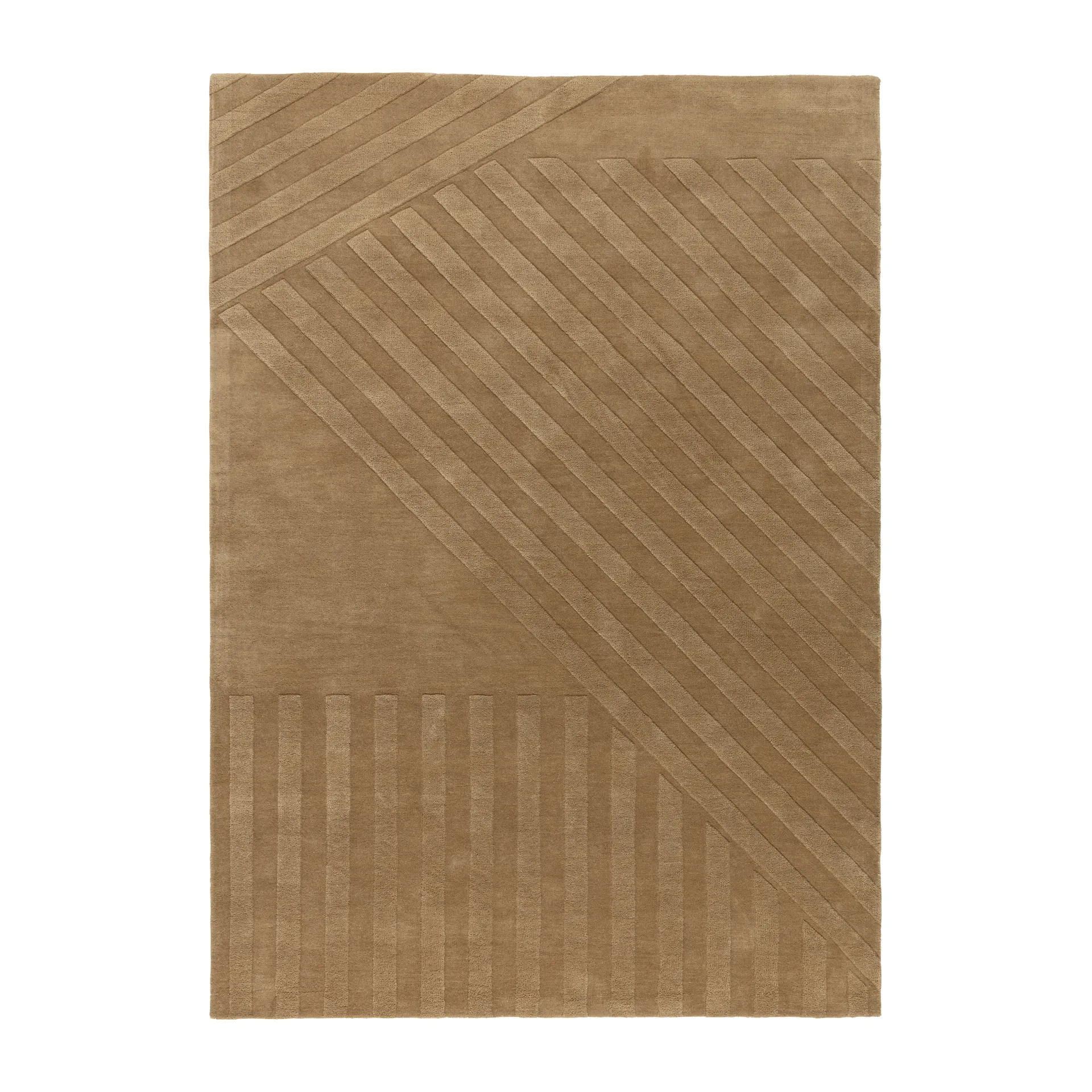Levels Stripes uldtæppe, Beige, 170x240 cm NJRD