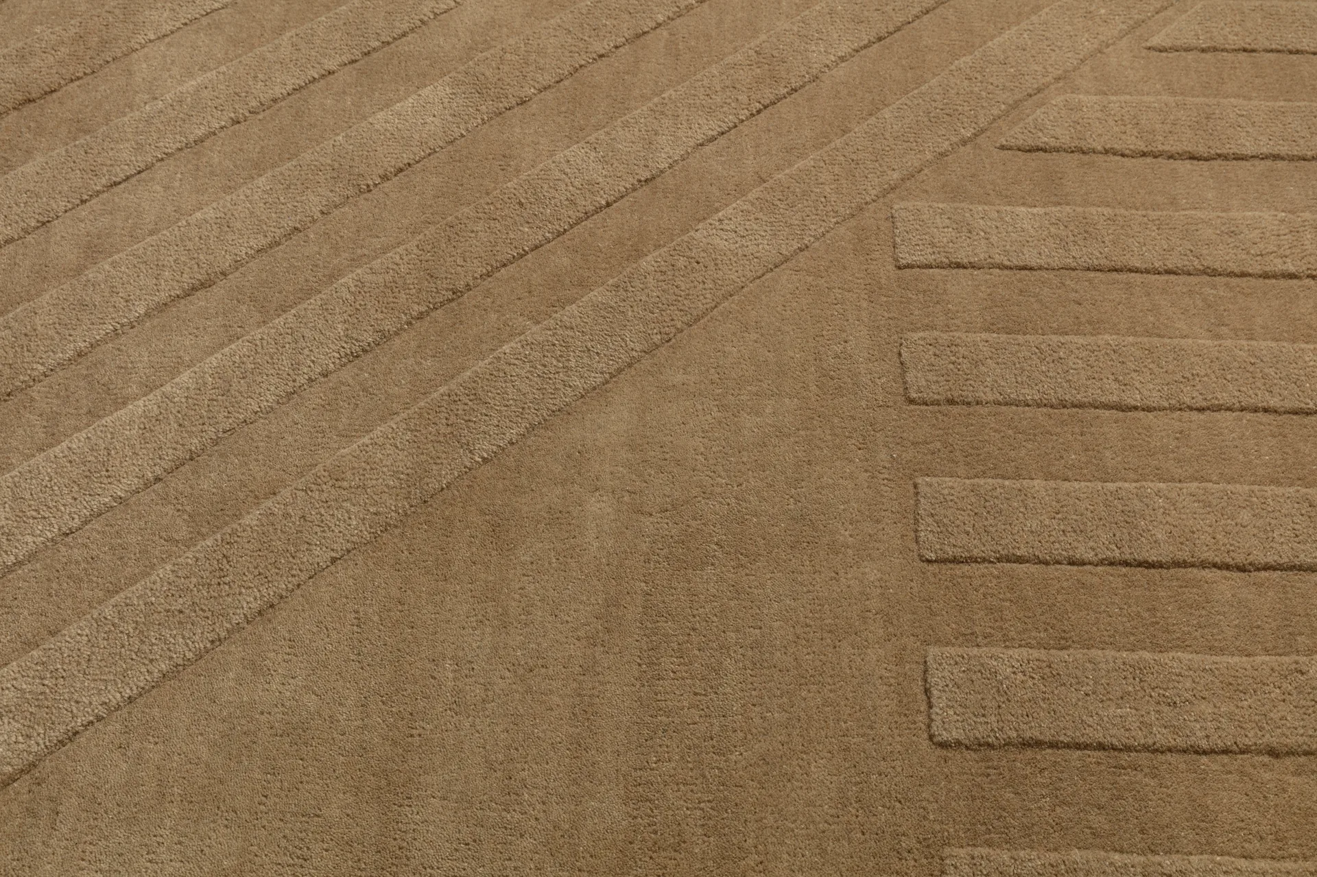 Levels Stripes uldtæppe, Beige, 170x240 cm NJRD