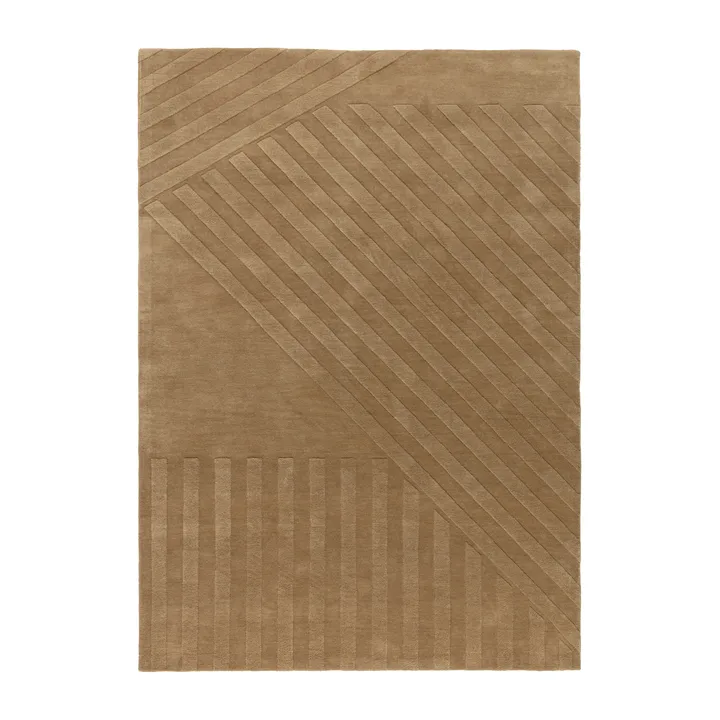 Levels Stripes uldtæppe - Beige, 200x300 cm - NJRD