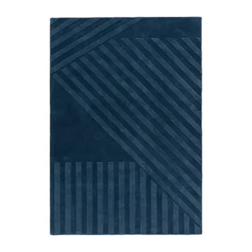 Levels Stripes uldtæppe - Blå, 170x240 cm - NJRD