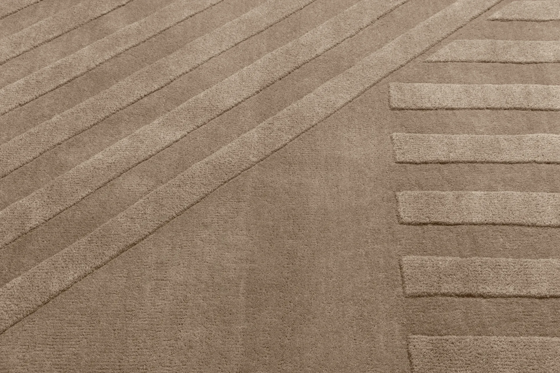 Levels Stripes uldtæppe, Muldvarp, 170x240 cm NJRD