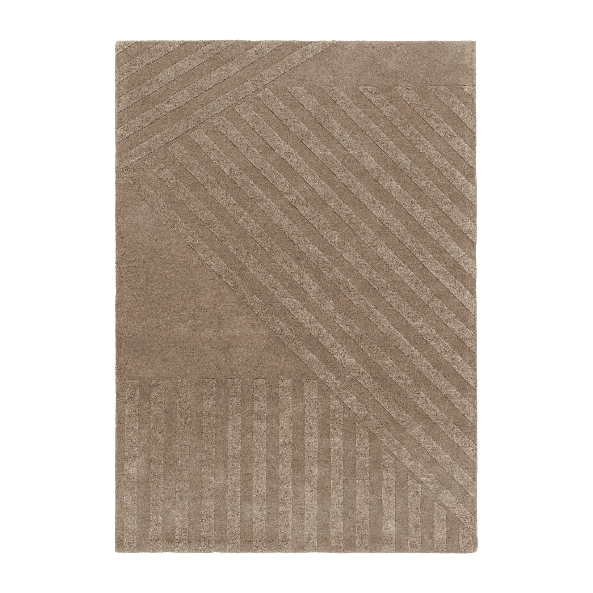 Levels Stripes uldtæppe, Muldvarp, 200x300 cm NJRD