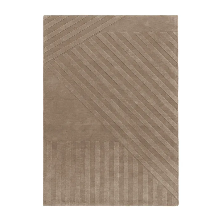 Levels Stripes uldtæppe - Muldvarp, 200x300 cm - NJRD